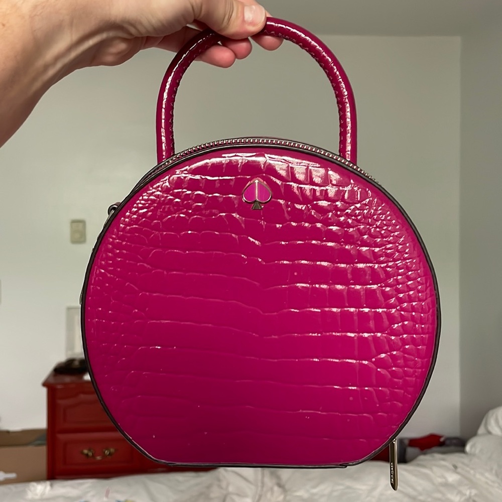 Kate Spade - pink croc handbag